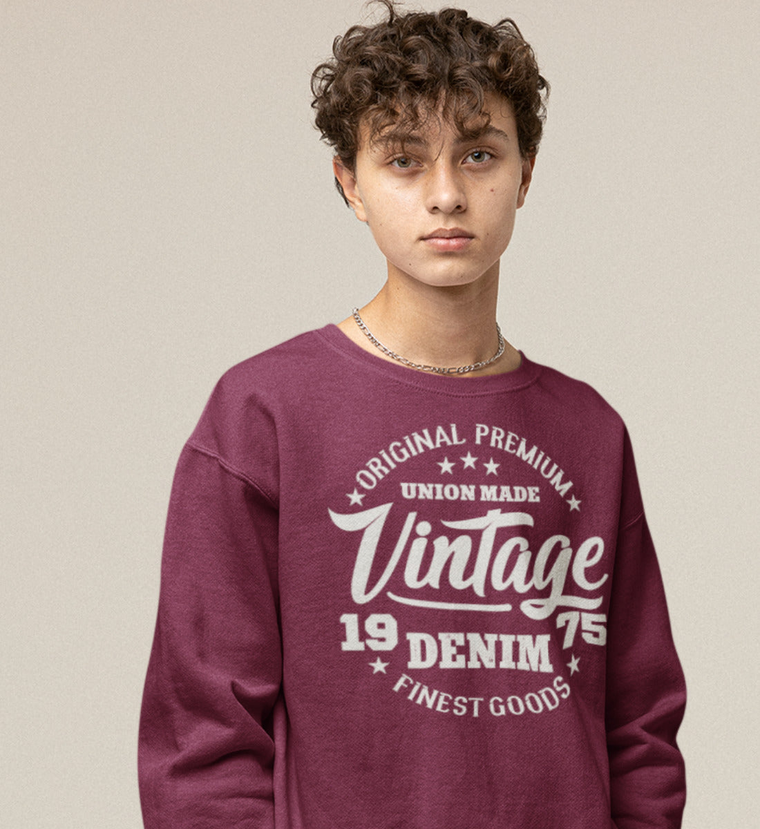 College Vintage Denim Design Original Premium Goods - Unisex Organic Hoodie