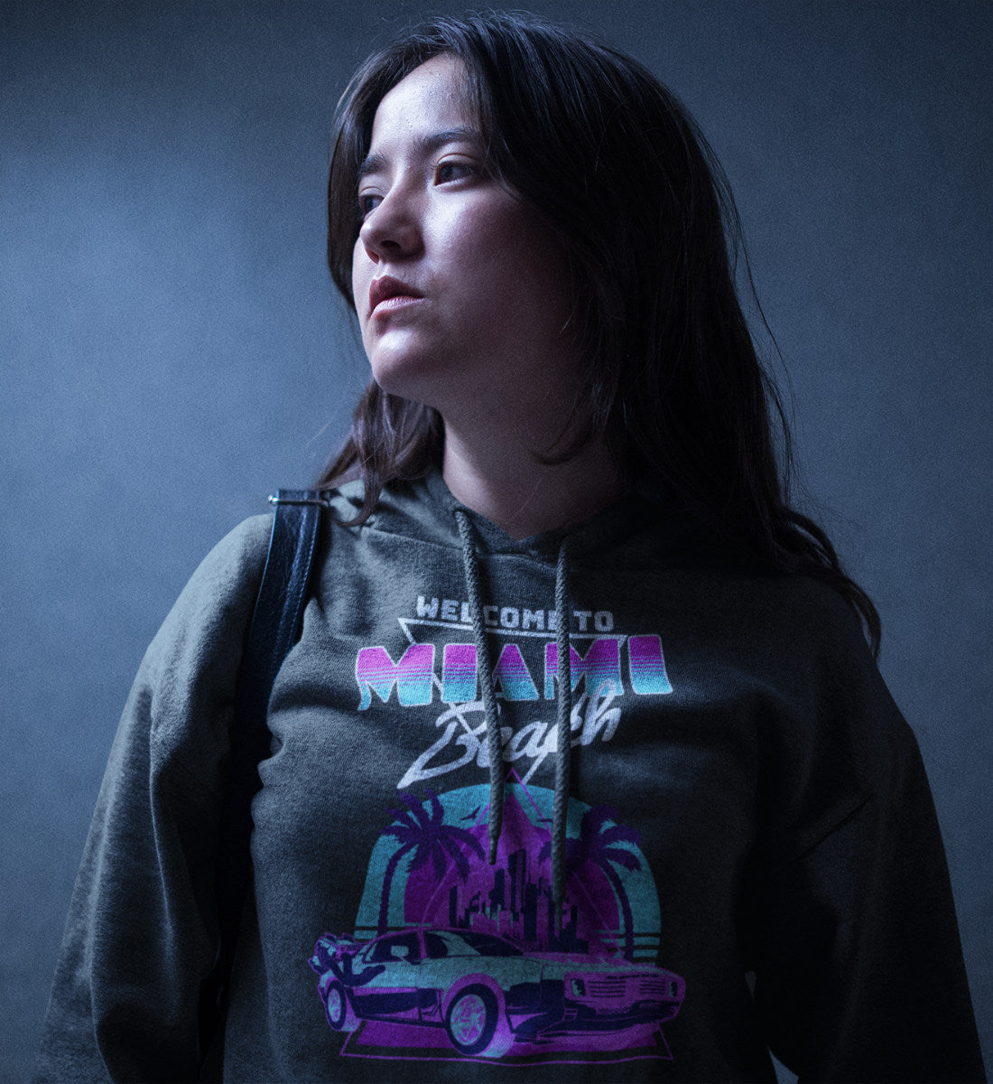 Welcome To Miami Beach - 80s Neon Retro Vaporware - Damen Organic Hoodie ST/ST