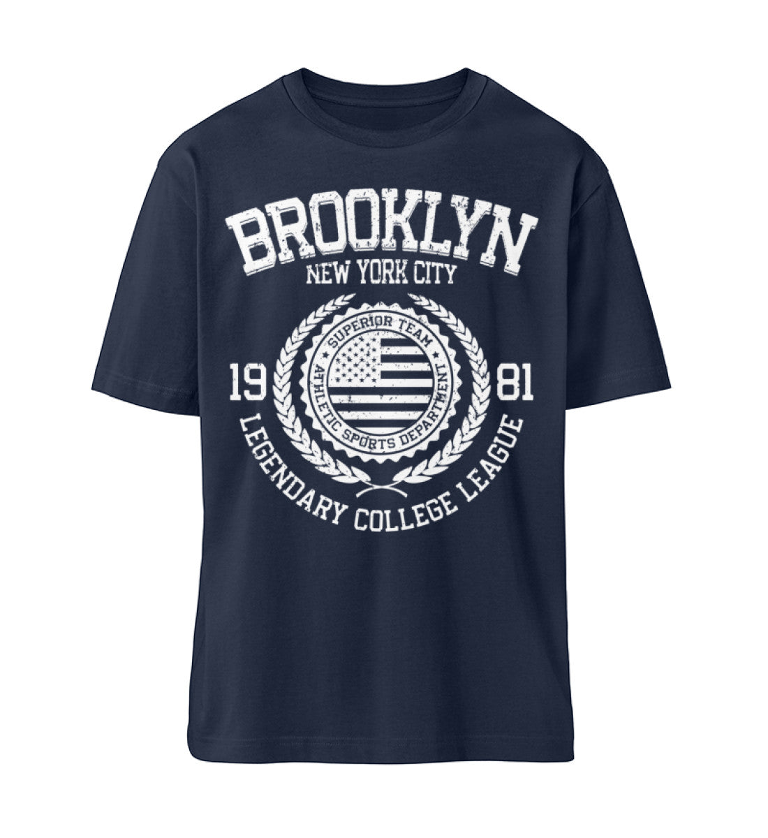 Brooklyn New York USA College League Design - Organic Relaxed Shirt ST/ST