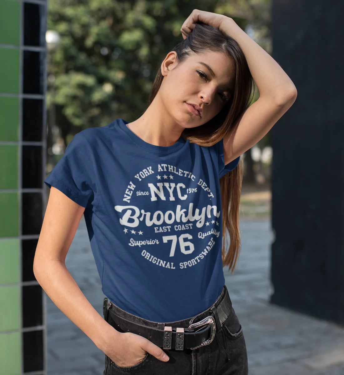 College Design New York Athletic Department Brooklyn NYC Original Sportsware Superior Quality  - Damen Premium Organic Shirt