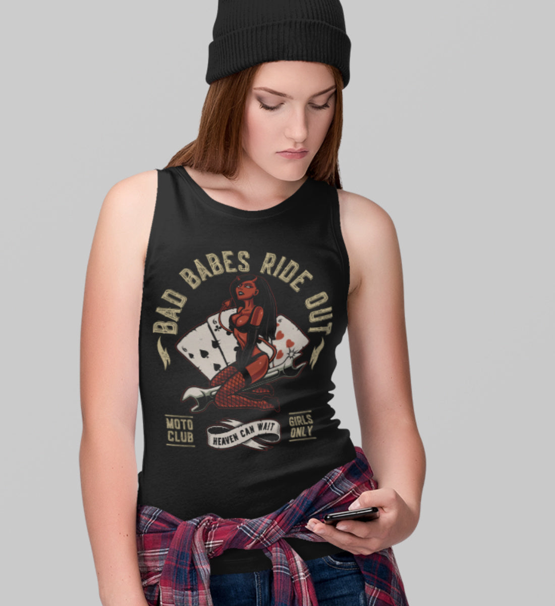 Bad Babes Ride Out - Moto Club - Heaven Can Wait  - Frauen Tanktop