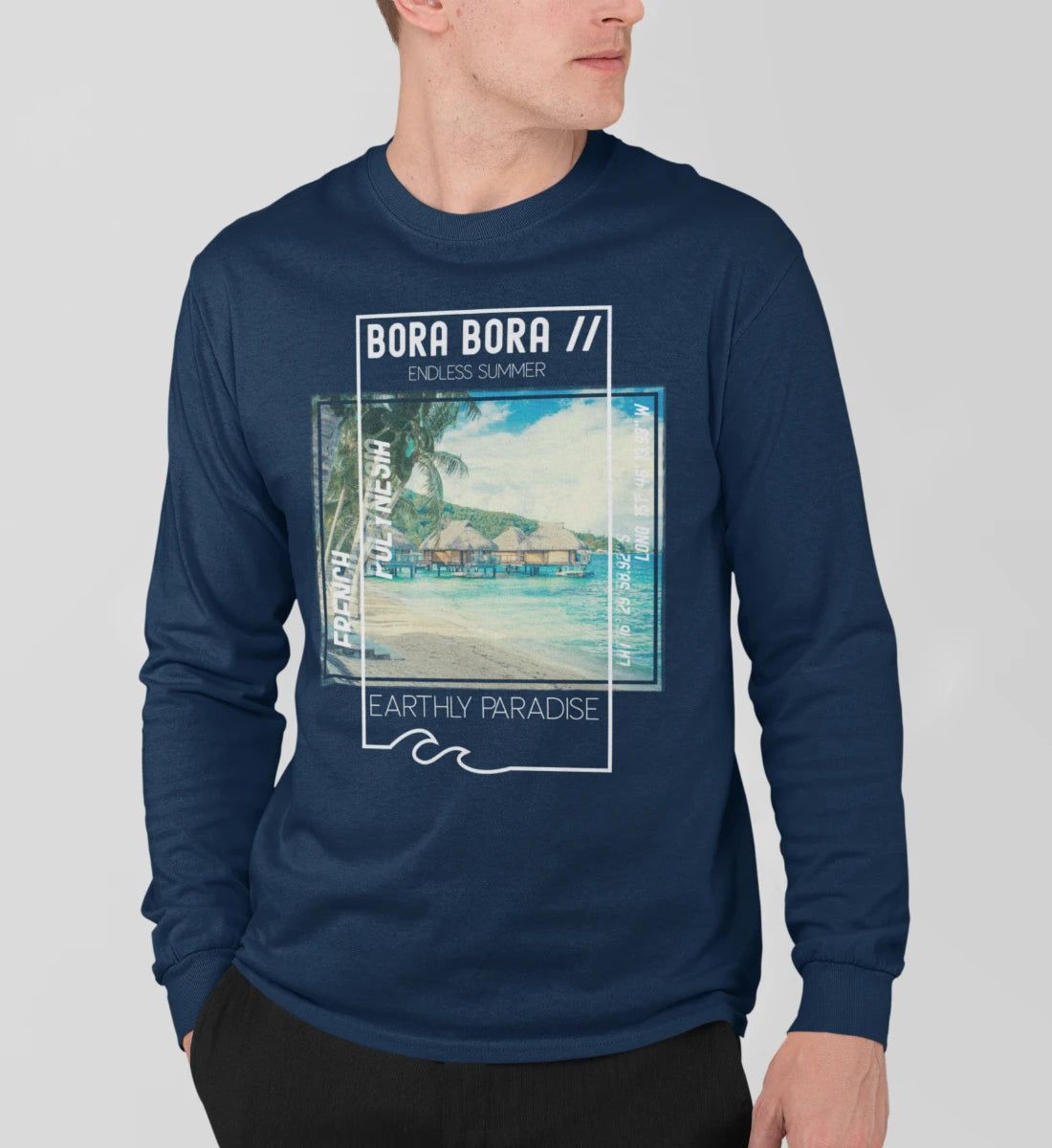 Bora Bora French Polynesia Earthly Paradise Endless Summer  - Unisex Organic Sweatshirt ST/ST