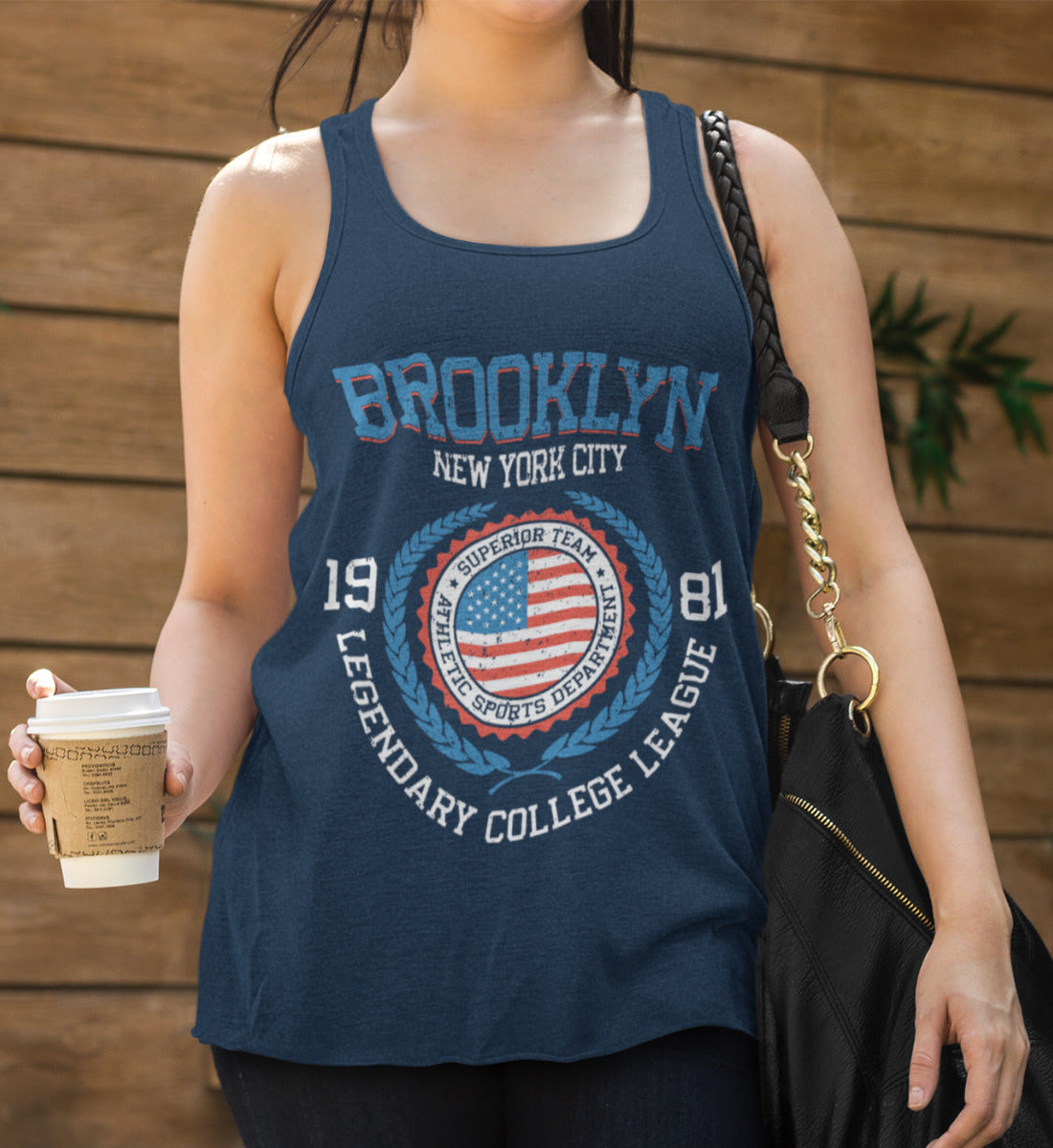 Brooklyn New York USA College League Design  - Frauen Tanktop