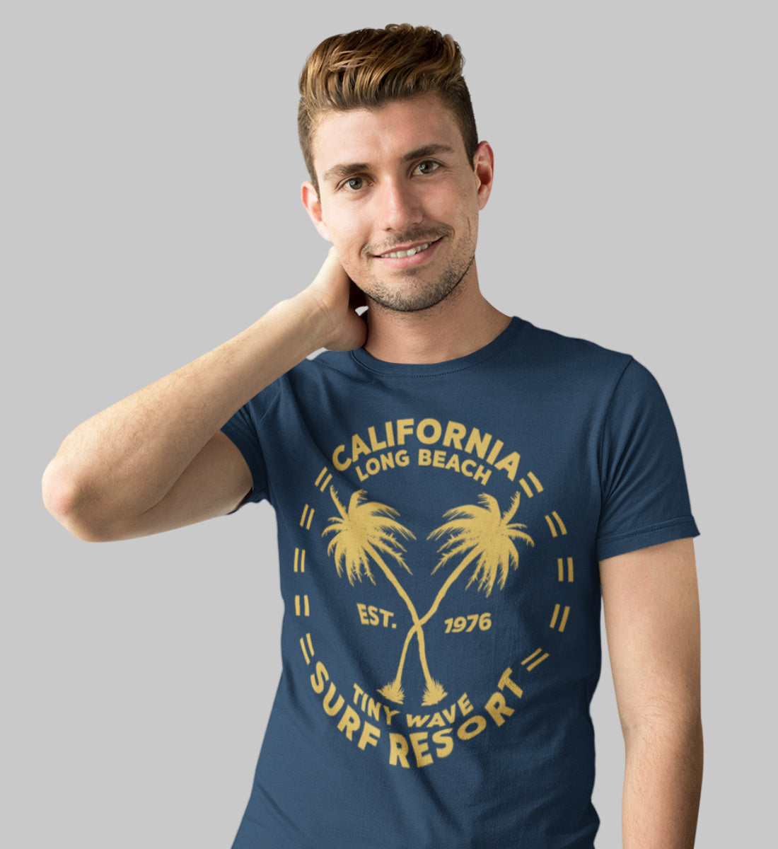 California Long Beach - Tiny Wave Surf Resort  - Herren Premium Organic Shirt