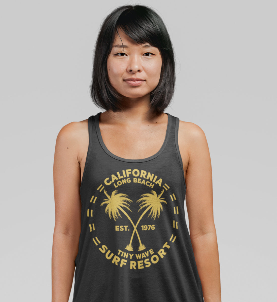 California Long Beach - Tiny Wave Surf Resort  - Damen Premium Organic Tanktop ST/ST