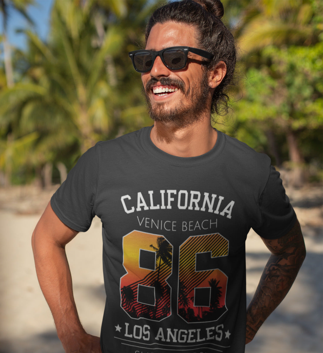 California Venice Beach Los Angeles Surfing Resort  - Herren Premium Organic Shirt