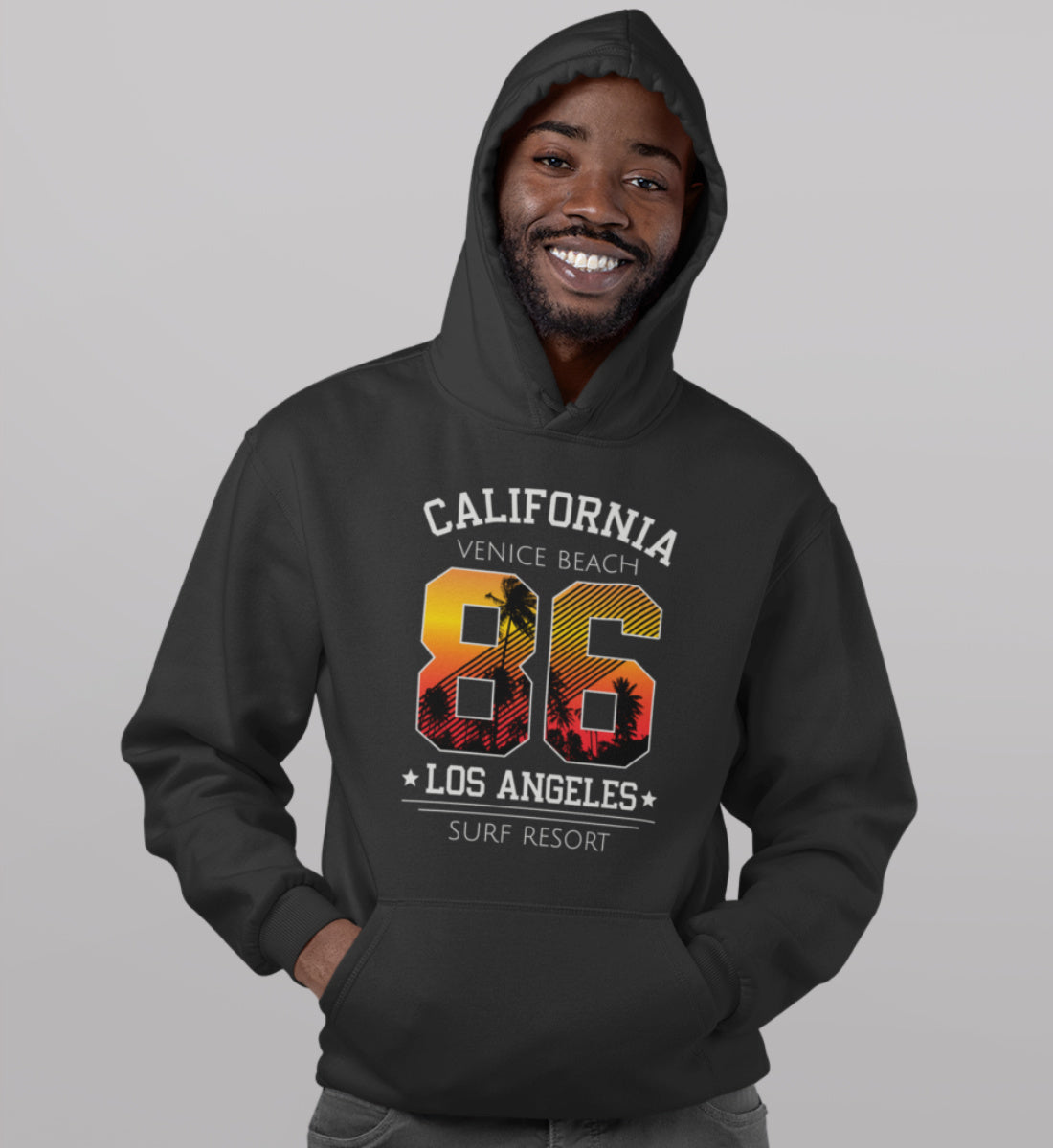 California Venice Beach Los Angeles Surfing Resort  - Unisex Organic Hoodie