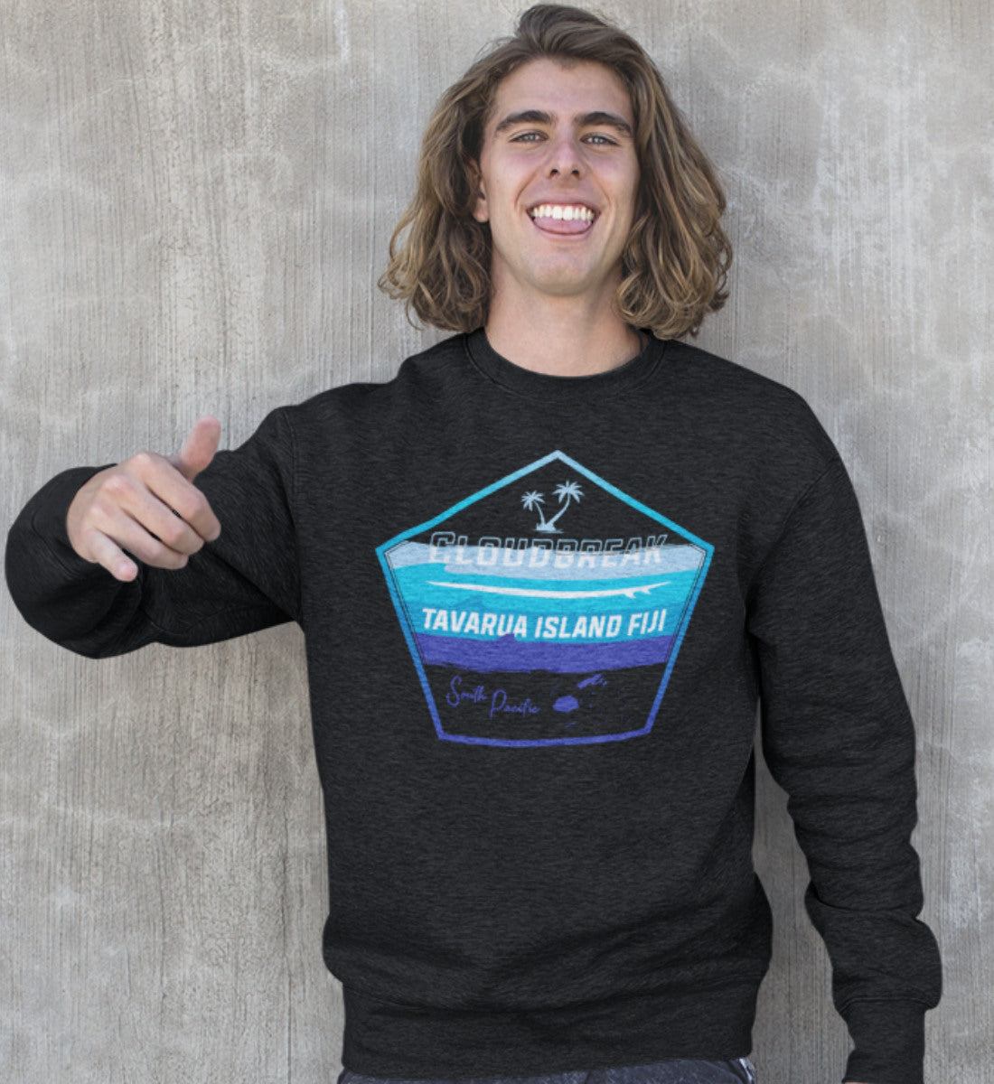 Cloudbreak Tavarua Island Fiji Surfing  - Unisex Organic Sweatshirt ST/ST