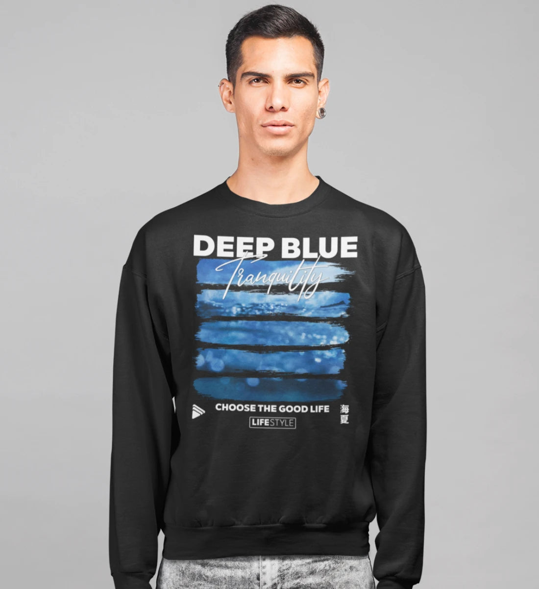 Deep Blue Tranquility  - Unisex Organic Sweatshirt ST/ST