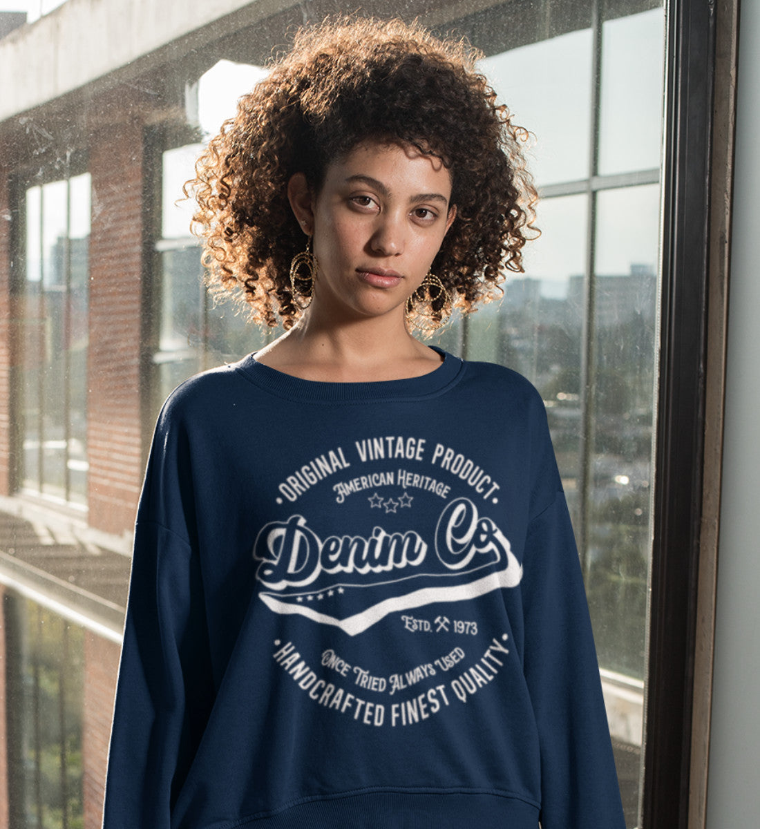 Denim Co. Original Vintage Product Handcrafted Quality  - Unisex Organic Sweatshirt ST/ST