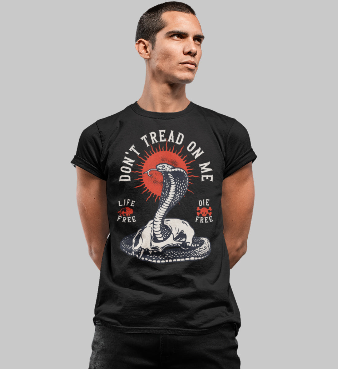 Don't Tread On Me - Life Free Die Free  - Herren Shirt