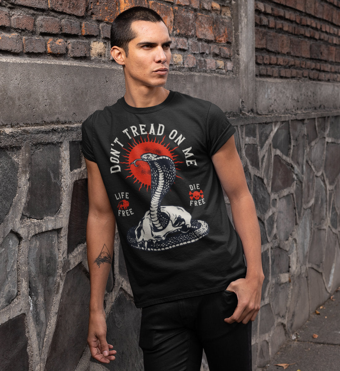 Don't Tread On Me - Life Free Die Free  - Herren Premium Organic Shirt