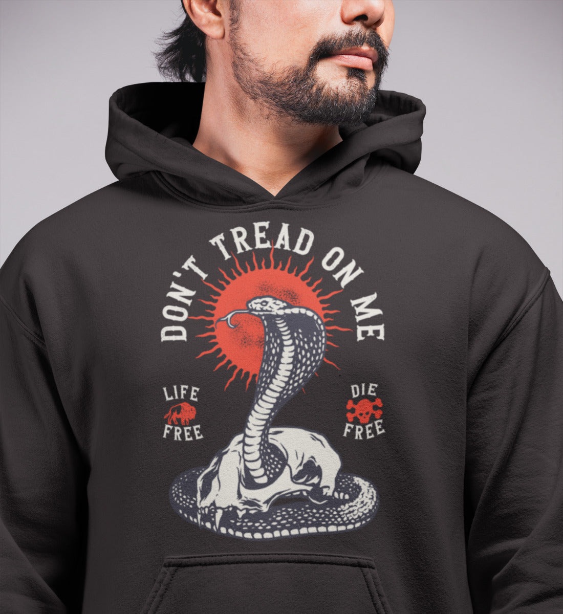 Don't Tread On Me - Life Free Die Free  - Unisex Organic Hoodie