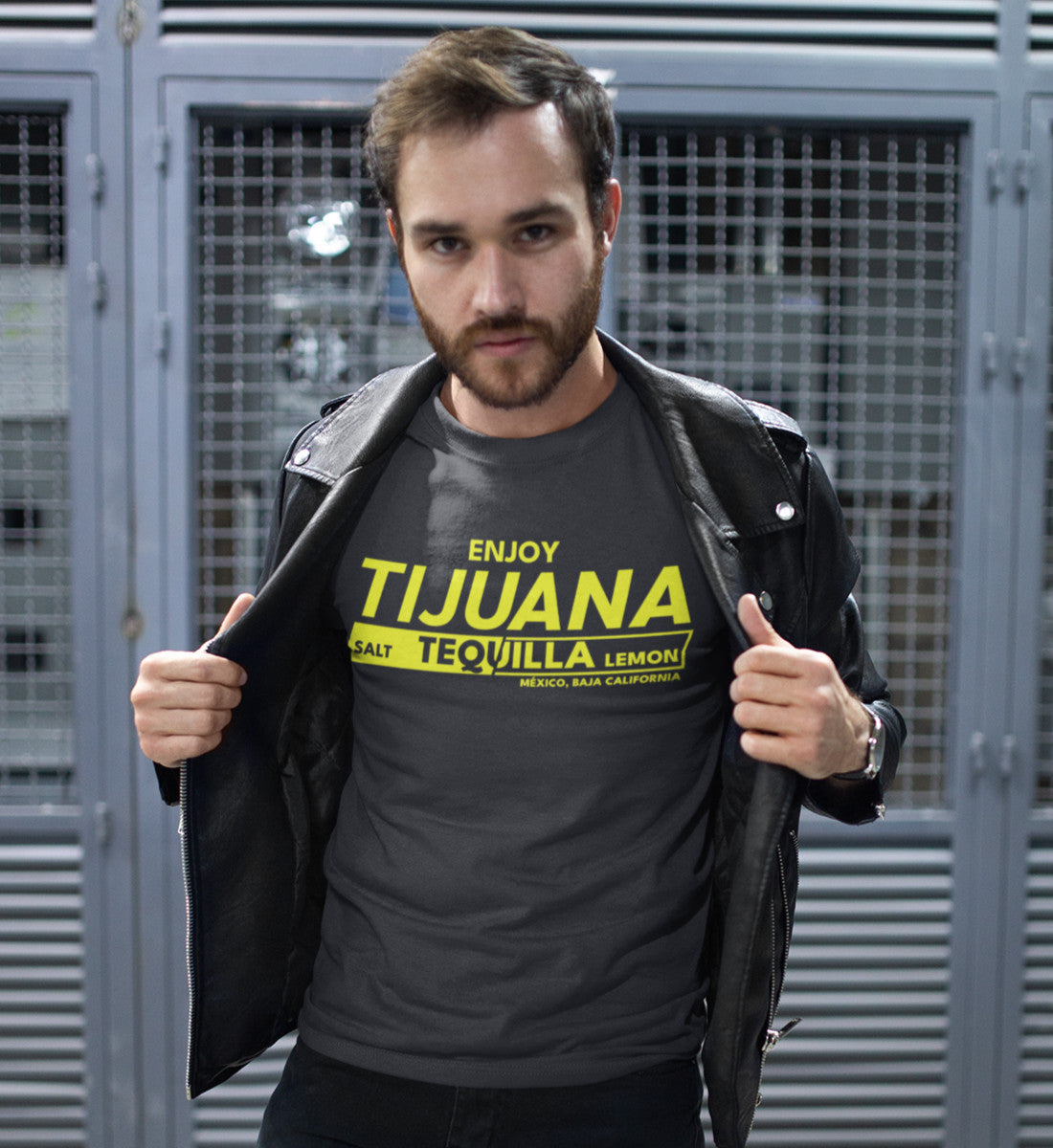 Enjoy Tijuana Salt Tequilla Lemon  - Herren Premium Organic Shirt