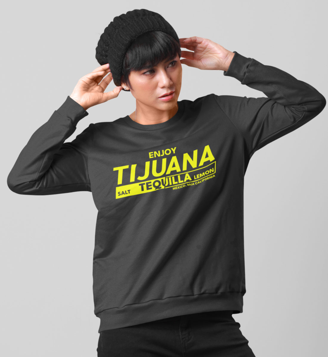 Enjoy Tijuana Salt Tequilla Lemon  - Unisex Organic Sweatshirt ST/ST