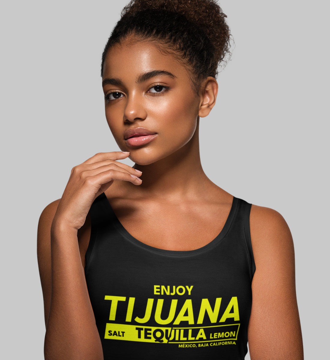 Enjoy Tijuana Salt Tequilla Lemon  - Damen Premium Organic Tanktop ST/ST