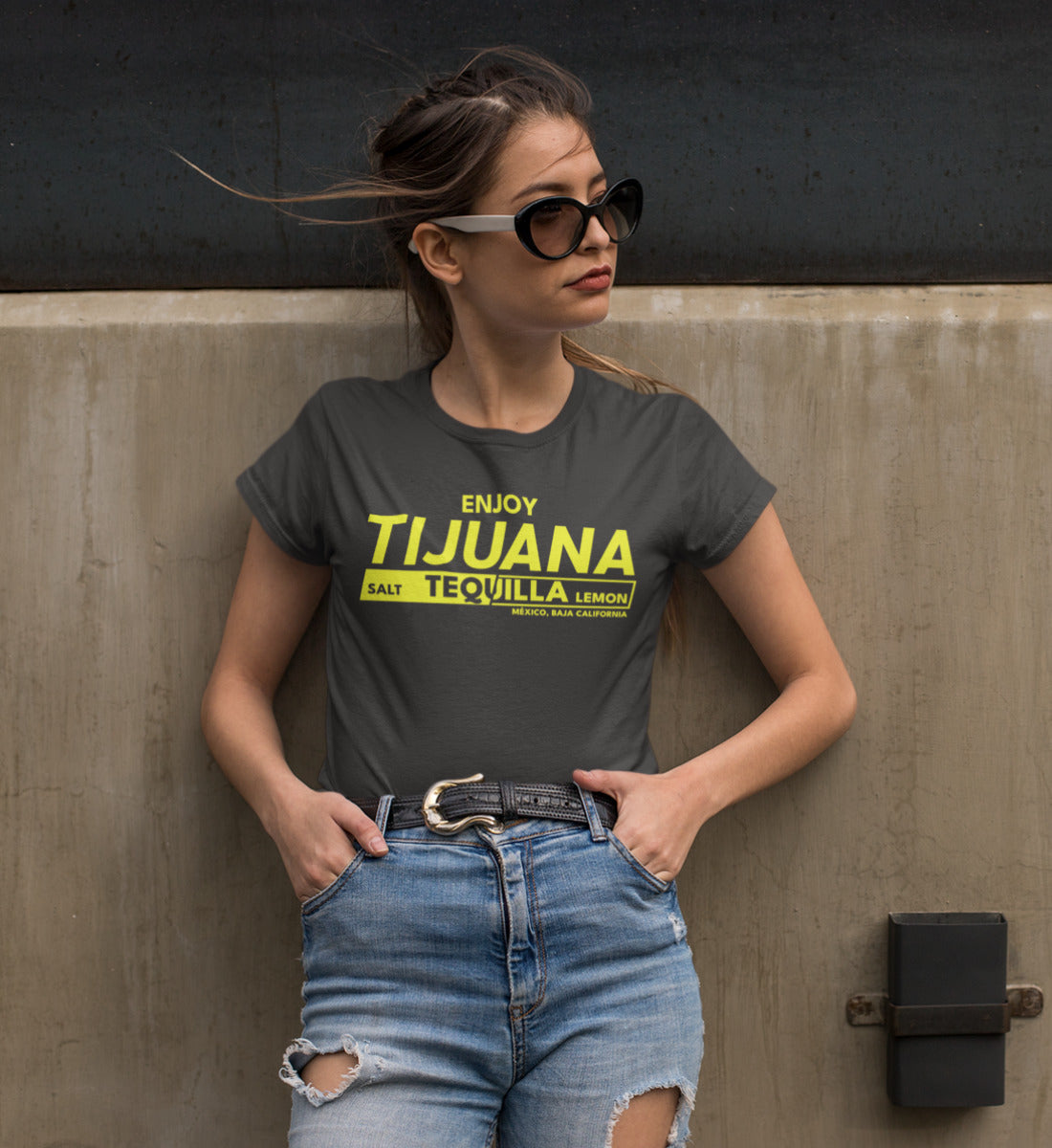 Enjoy Tijuana Salt Tequilla Lemon  - Damenshirt