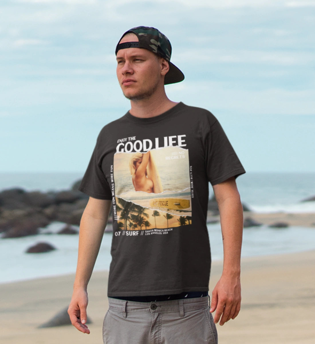 Surf - Enjoy The Good Life   - Herren Premium Organic Shirt