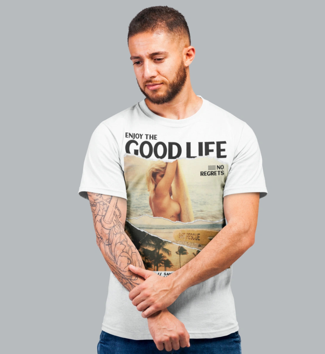 Surf - Enjoy The Good Life   - Herren Premium Organic Shirt