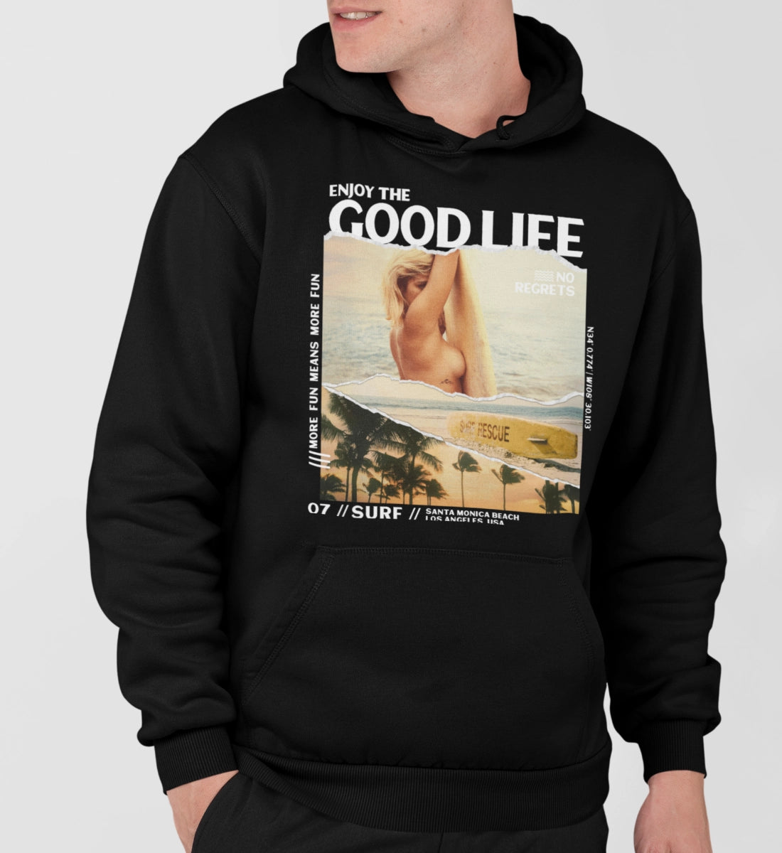 Surf - Enjoy The Good Life   - Unisex Organic Hoodie