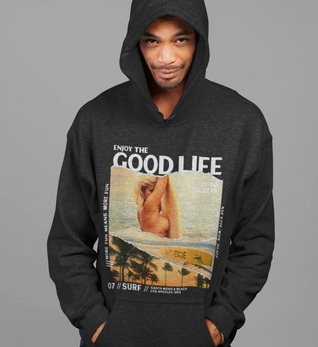 Surf - Enjoy The Good Life   - Unisex Organic Hoodie