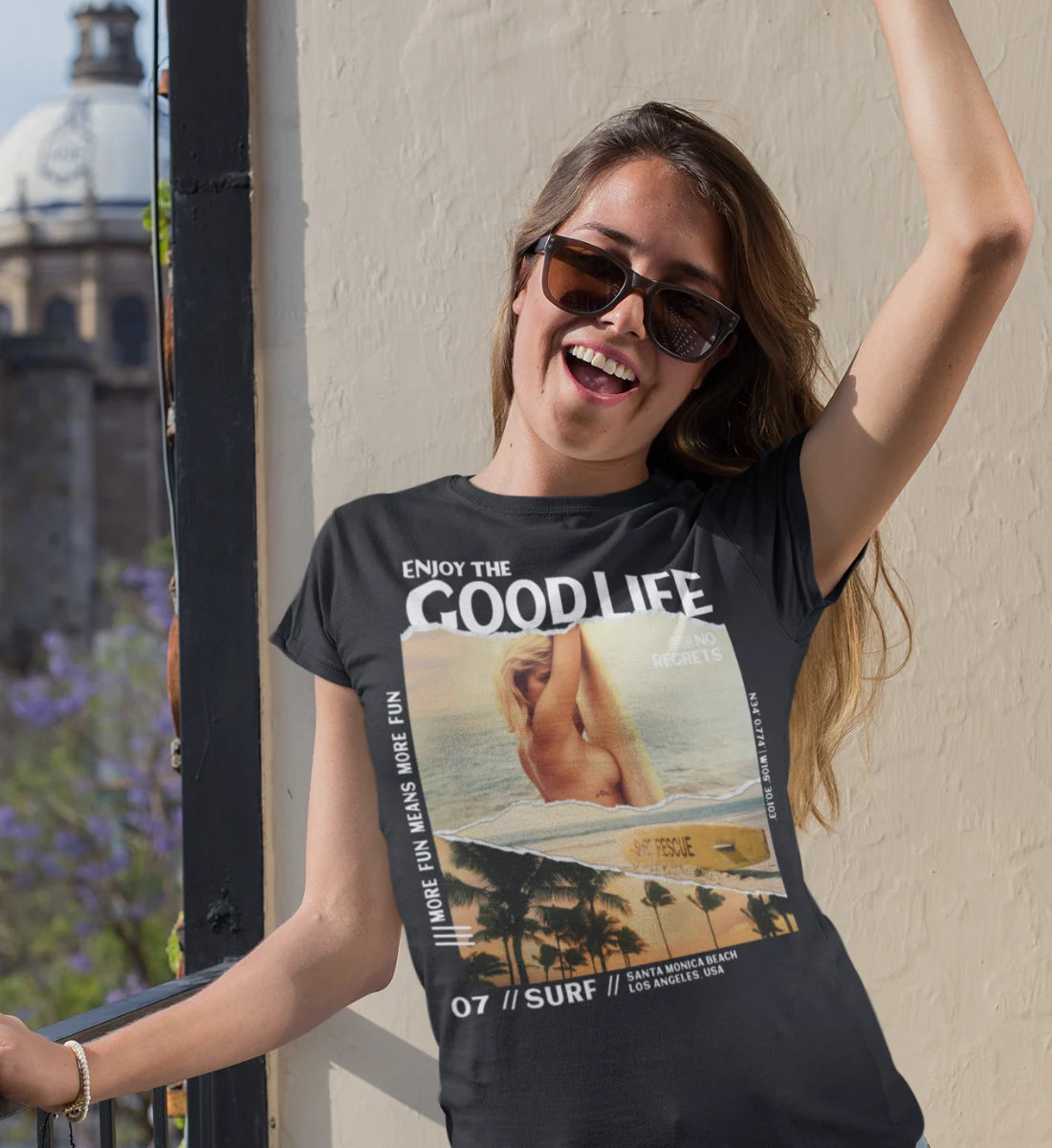 Surf - Enjoy The Good Life   - Damen Premium Organic Shirt