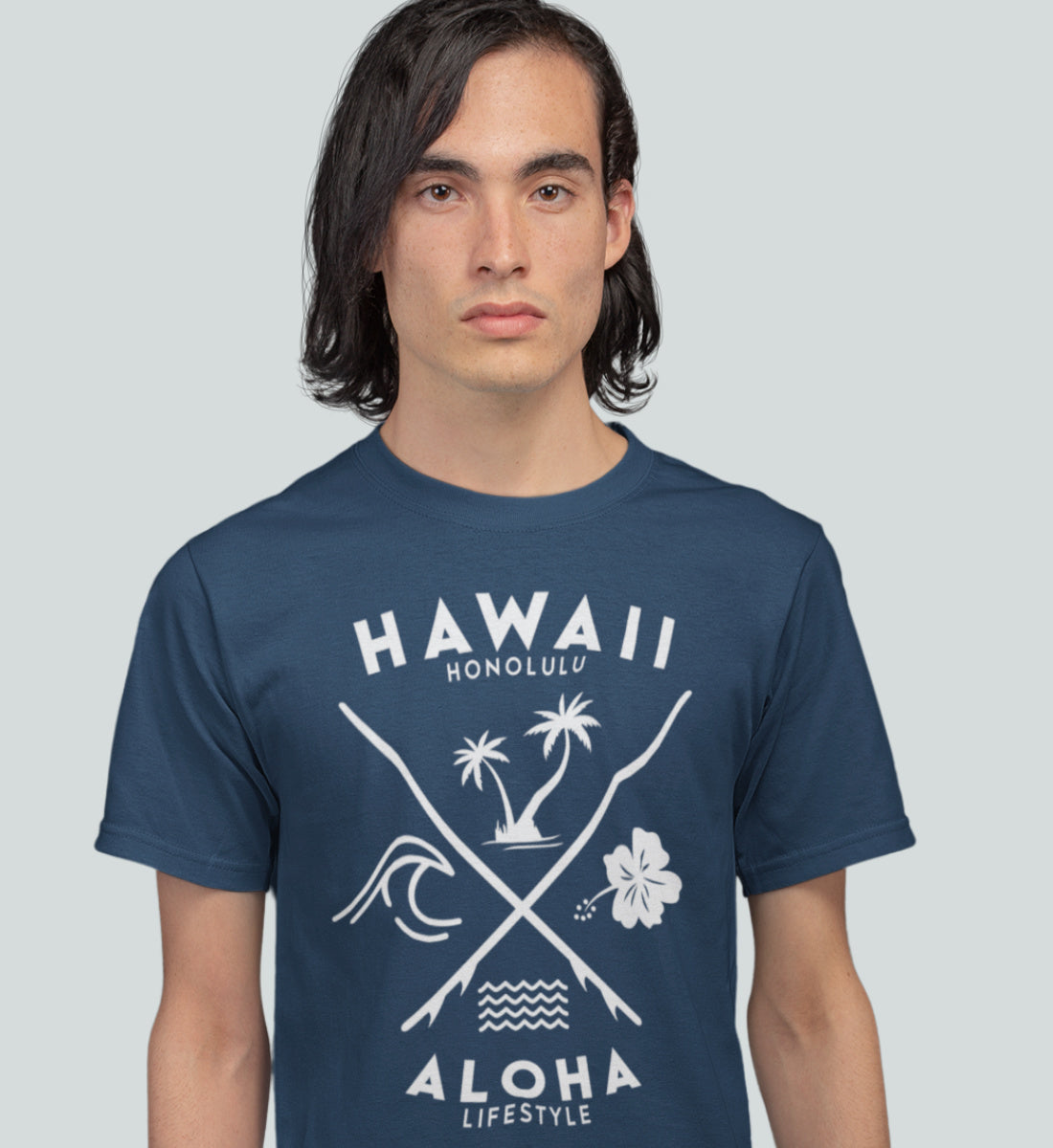 Hawaii Honolulu Surfer Style Aloha Lifestyle  - Herren Premium Organic Shirt