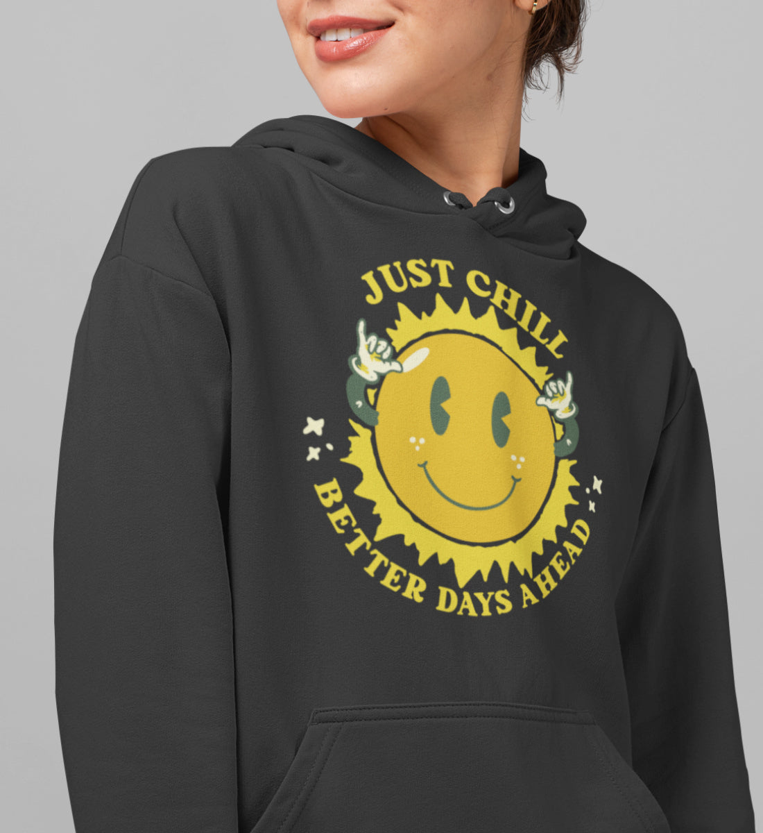 Just Chill - Better Days Ahead  - Damen Organic Hoodie ST/ST