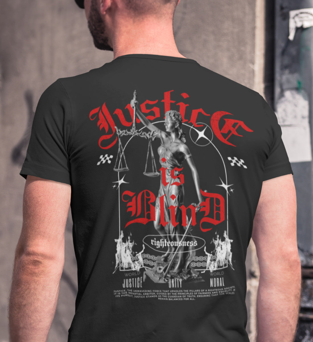 Justice is Blind - Streetwear  - Herren Shirt