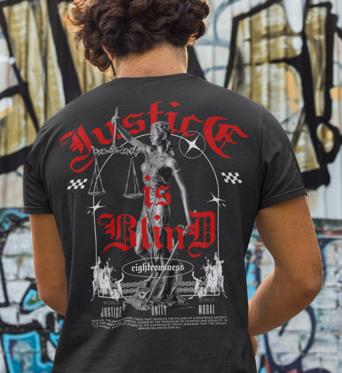 Justice is Blind - Streetwear  - Herren Premiumshirt