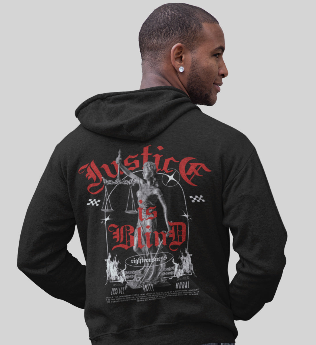 Justice is Blind - Streetwear  - Unisex Premium Organic Hoodie 2.0 ST/ST