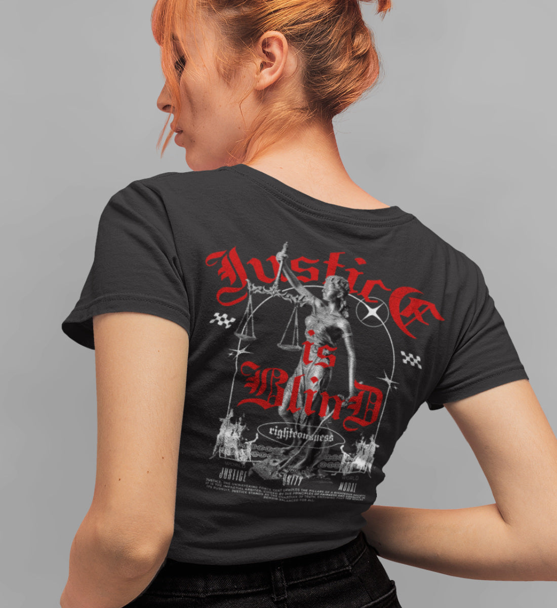 Justice is Blind - Streetwear  - Damen Premium Organic Shirt