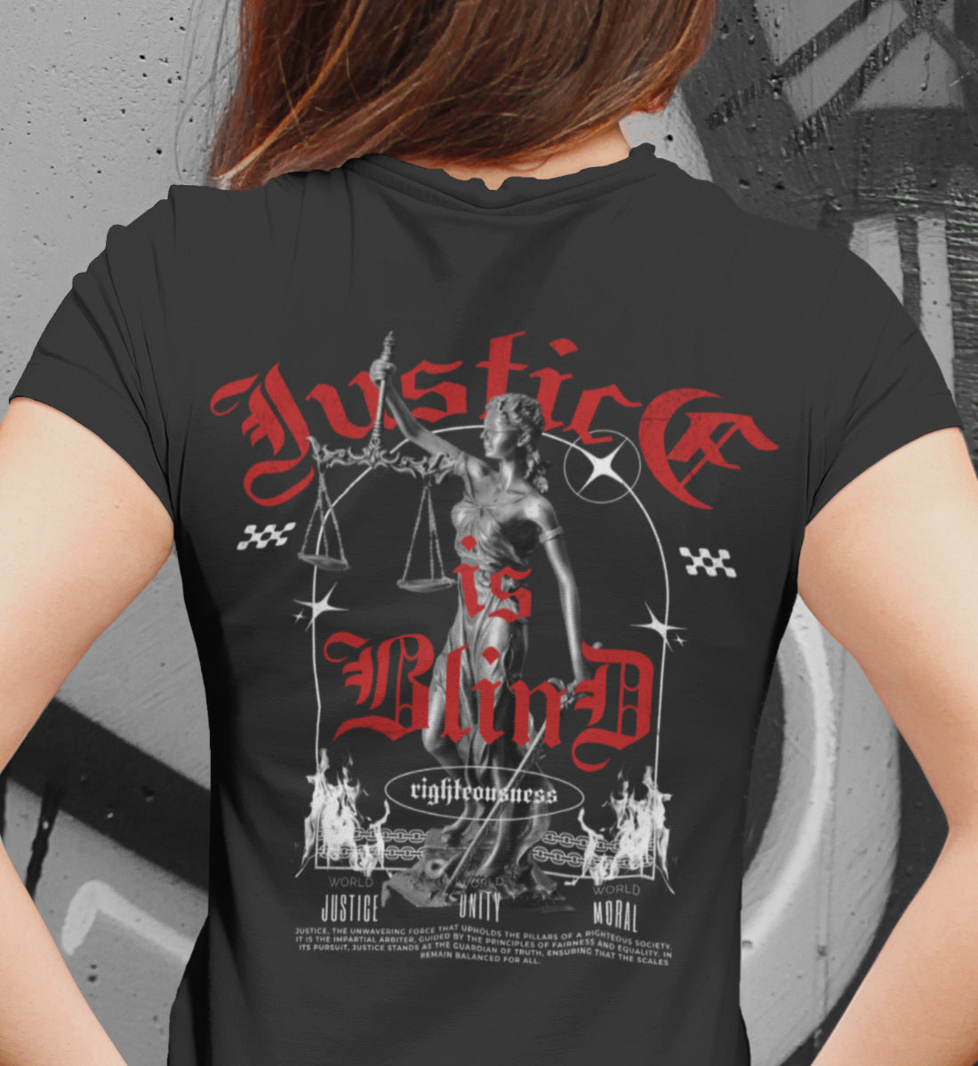 Justice is Blind - Streetwear  - Damen Premium Organic Shirt