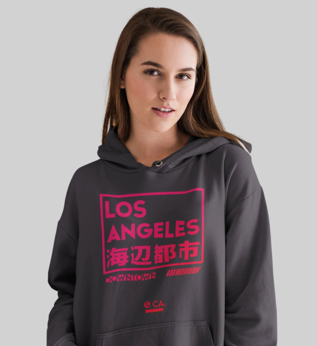 Los Angeles Downtown California  - Damen Organic Hoodie ST/ST