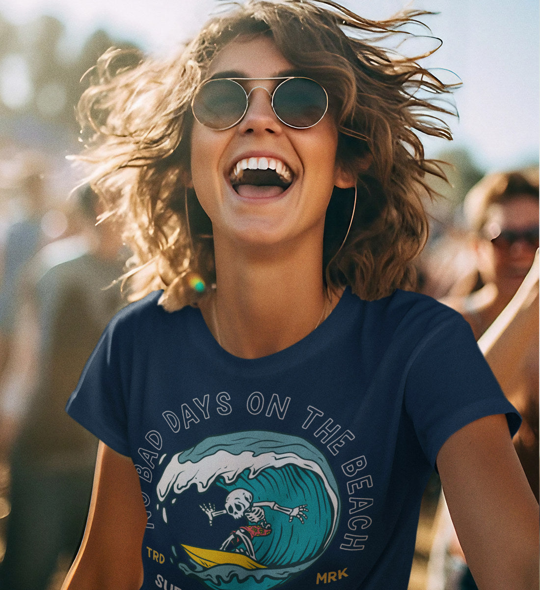 No Bad Days On The Beach - Damen Premium Organic Shirt