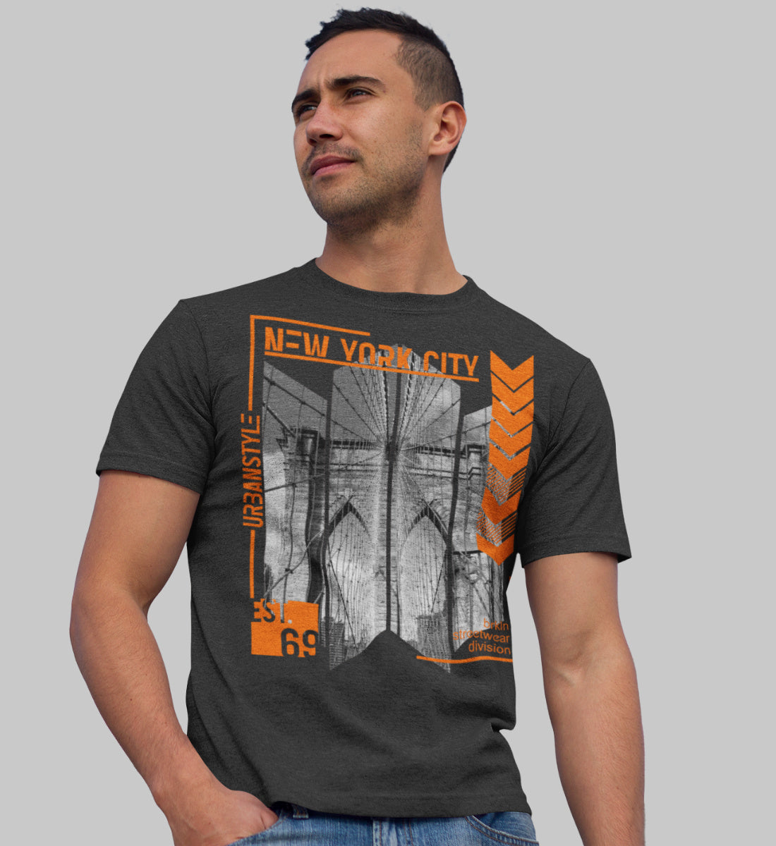 New York City Brooklyn Bridge  - Herren Premium Organic Shirt