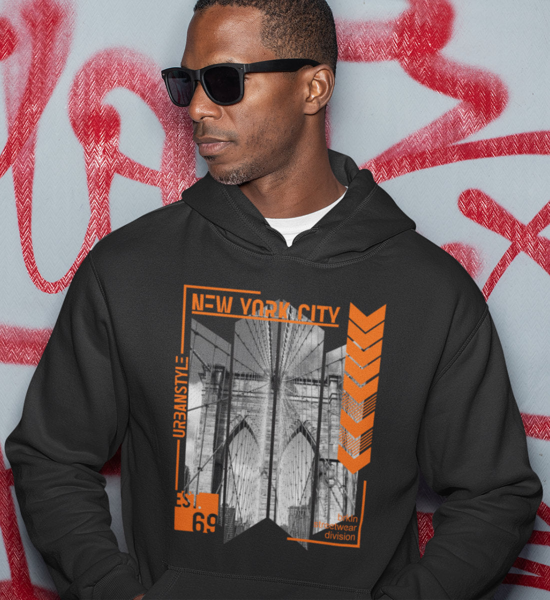 New York City Brooklyn Bridge  - Unisex Organic Hoodie