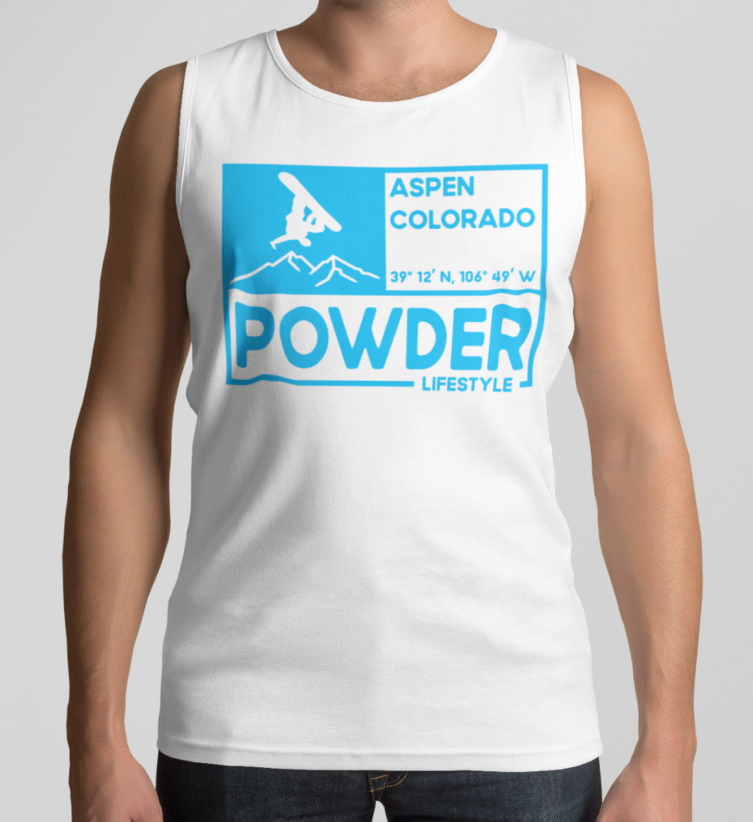 Powder Snow Lifestyle Aspen Colorado  - Herren Tanktop