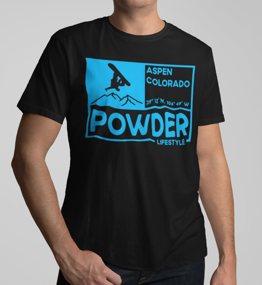 Powder Snow Lifestyle Aspen Colorado  - Herren Shirt