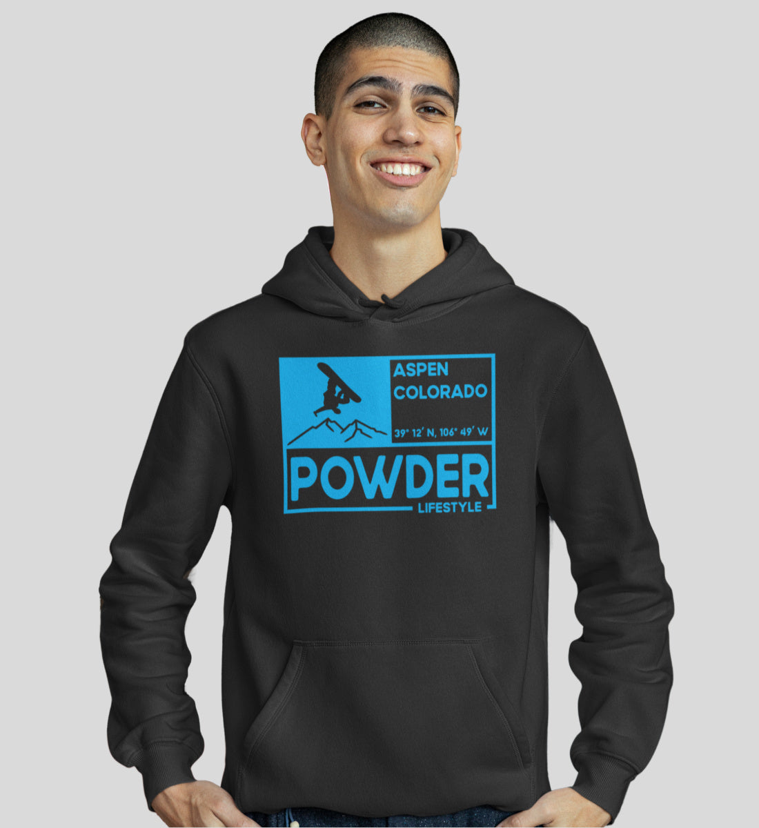 Powder Snow Lifestyle Aspen Colorado  - Unisex Organic Hoodie