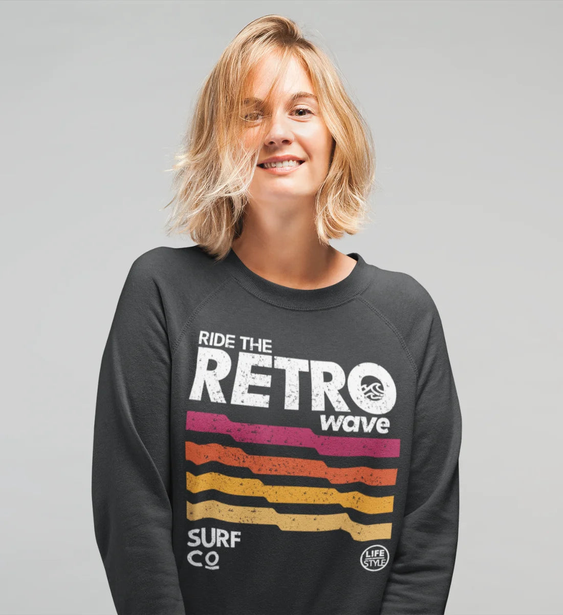 Ride The Retro Wave  - Unisex Organic Sweatshirt ST/ST