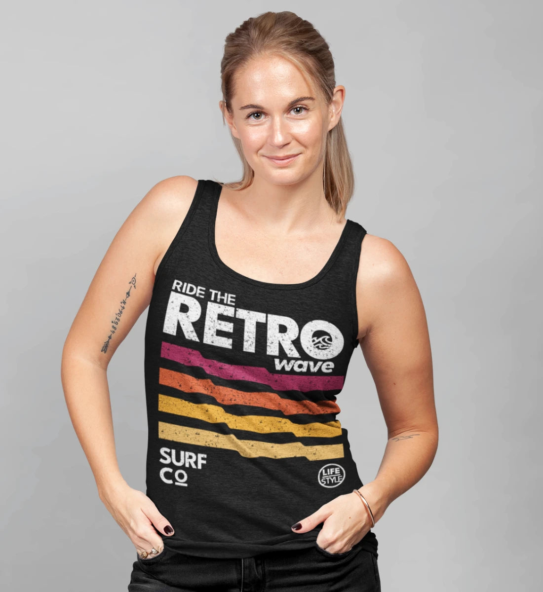 Ride The Retro Wave  - Damen Premium Organic Tanktop ST/ST