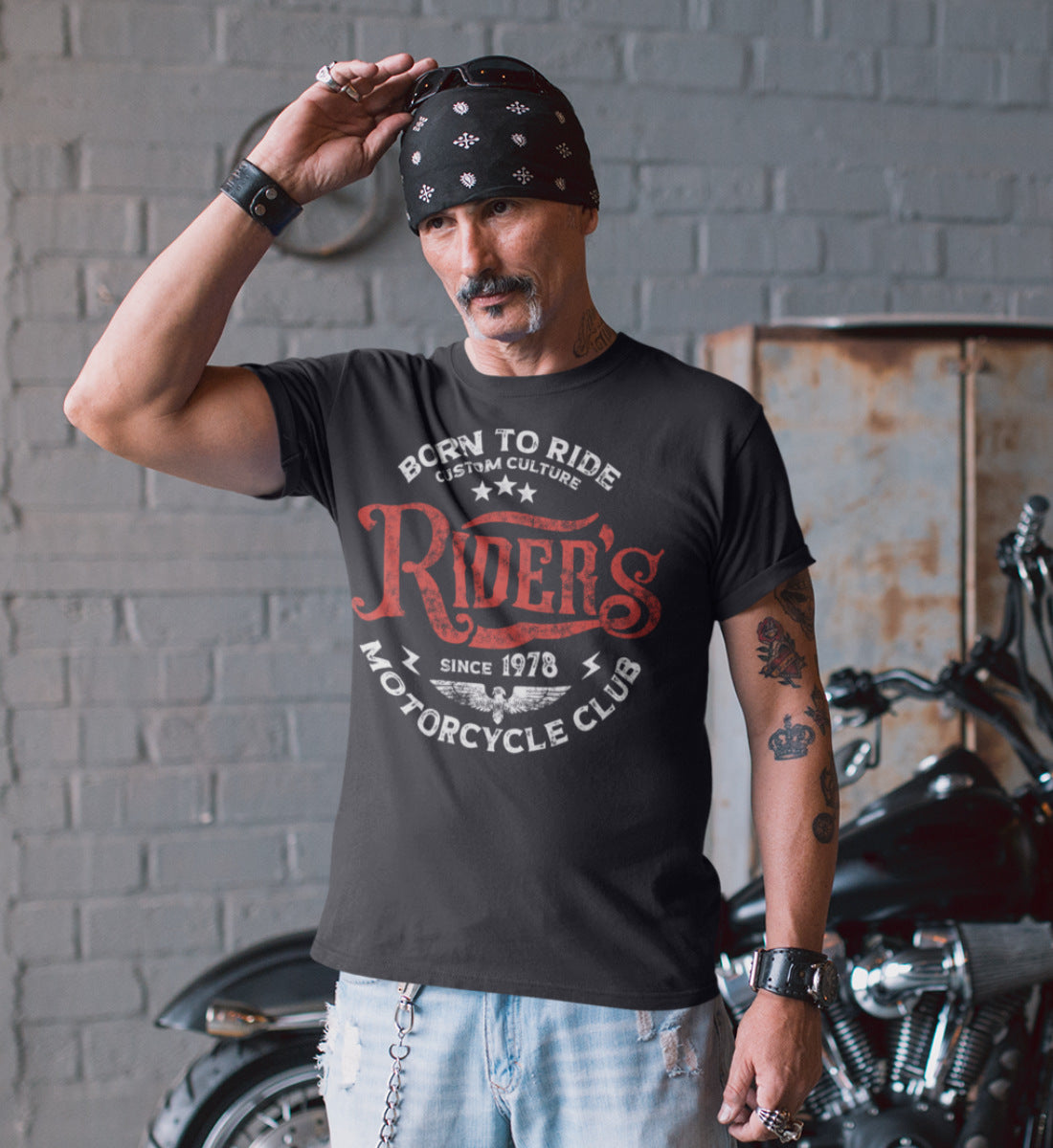 Rider's Motorcycle Club - Born to Ride  - Herren Shirt