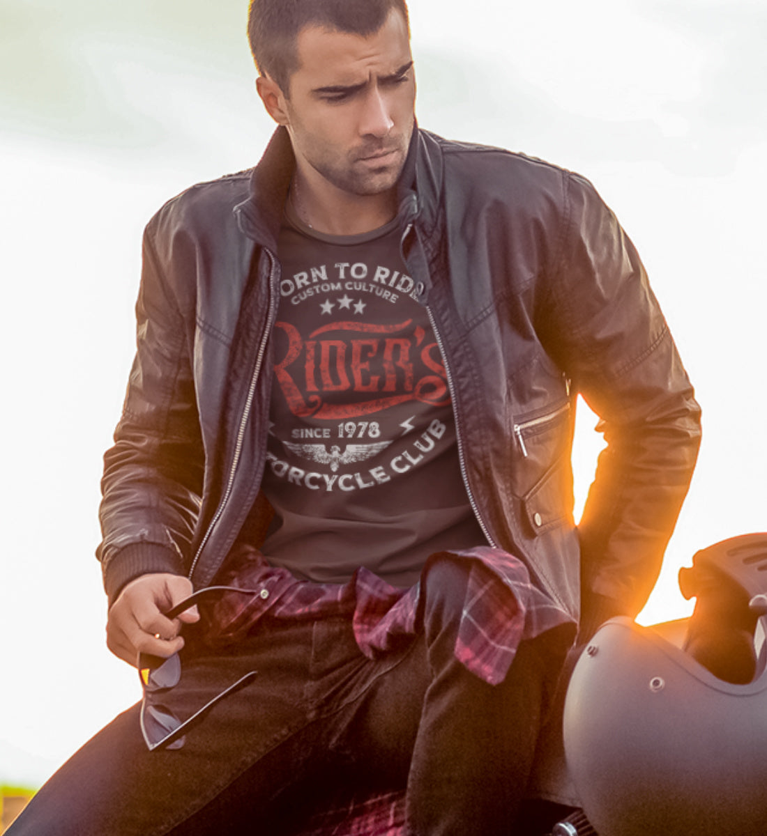 Rider's Motorcycle Club - Born to Ride  - Herren Premiumshirt