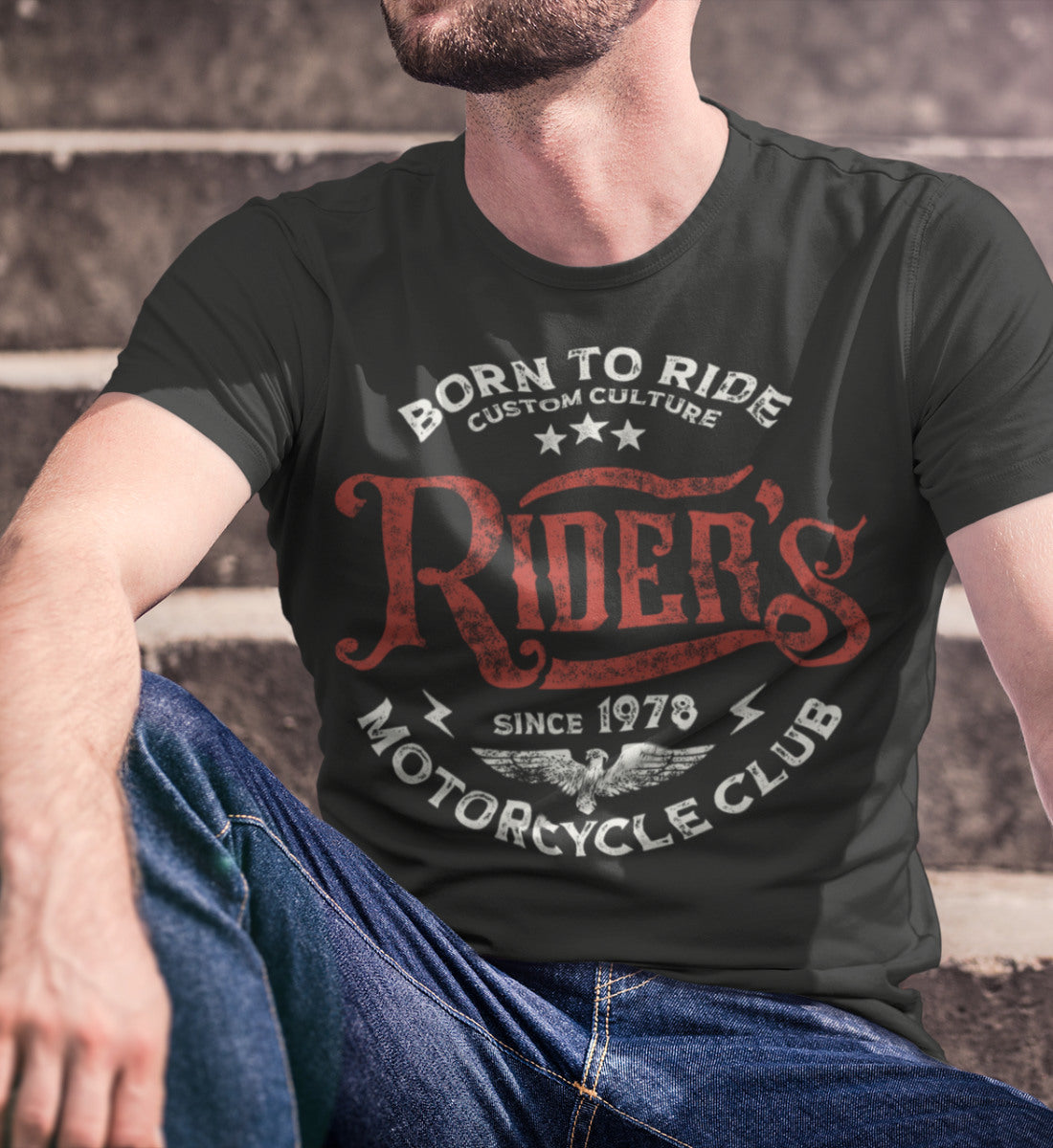 Rider's Motorcycle Club - Born to Ride  - Herren Shirt