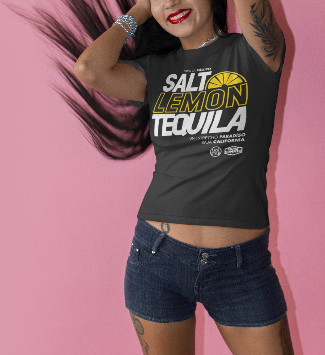 Salt Lemon Tequila Viva La Mexico  - Damenshirt