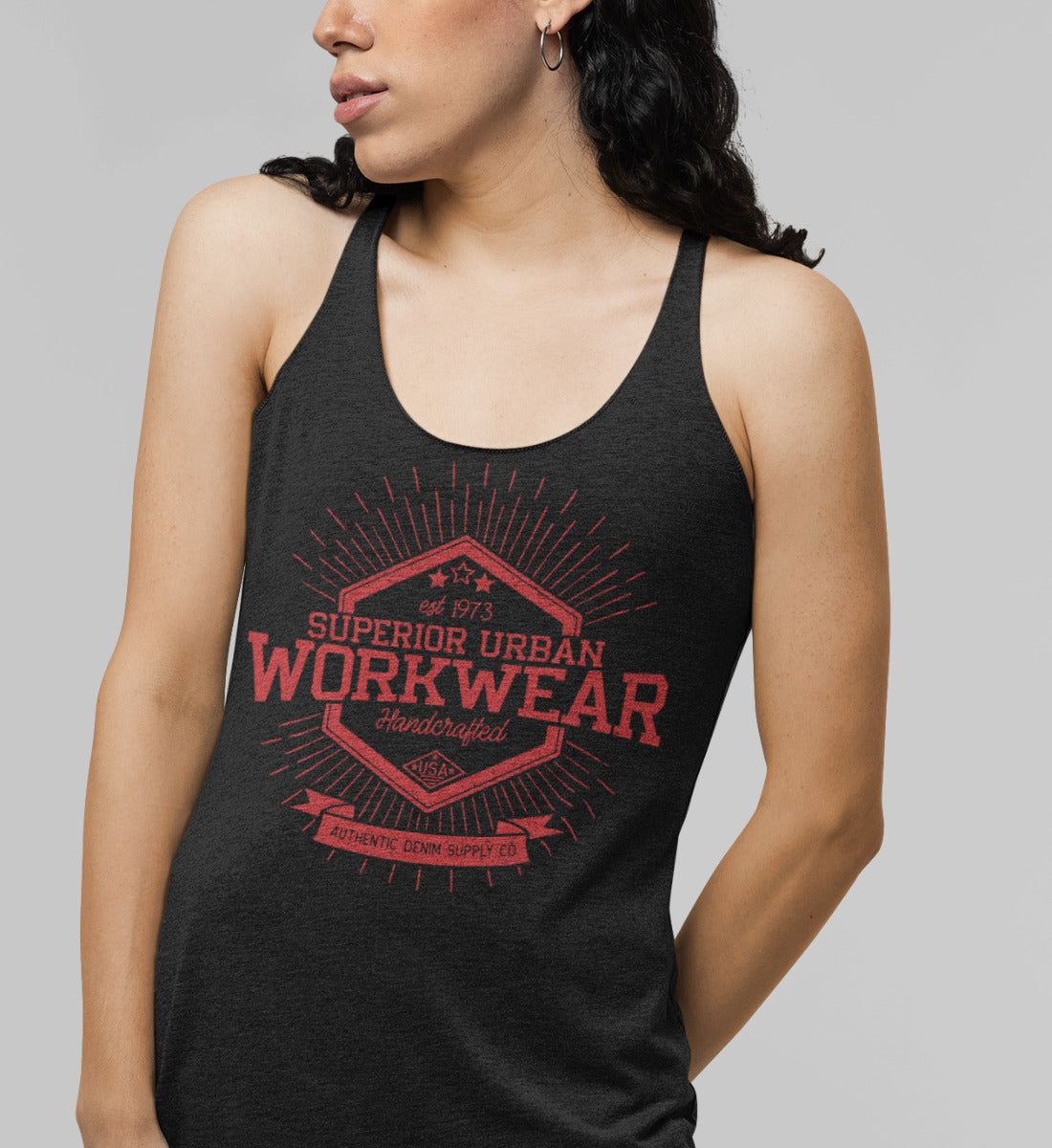 Superior Urban Workwear Handcrafted Vintage Denim  - Damen Premium Organic Tanktop ST/ST