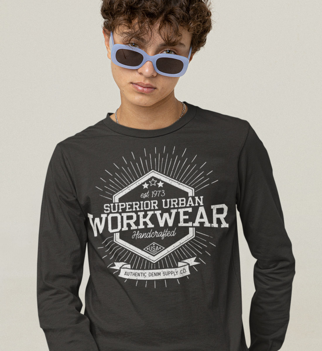 Superior Urban Workwear Handcrafted Vintage Denim  - Unisex Organic Sweatshirt ST/ST