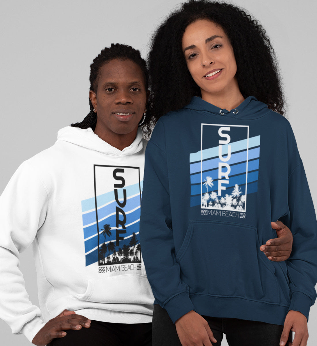 Surf Miami Beach  - Unisex Organic Hoodie