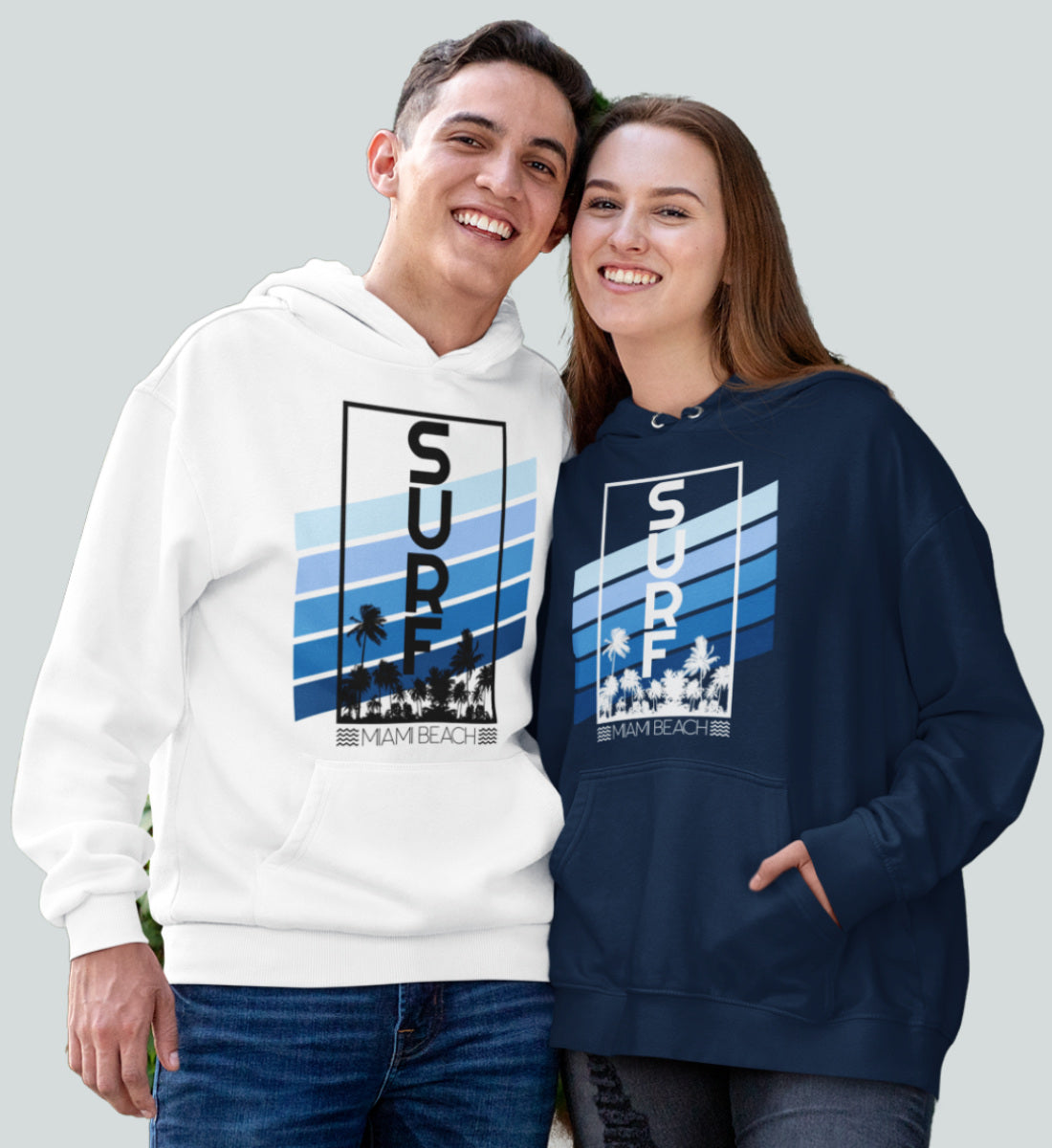 Surf Miami Beach  - Unisex Organic Hoodie